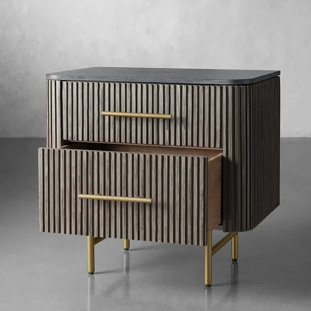 Arden Closed Nightstand in Oak