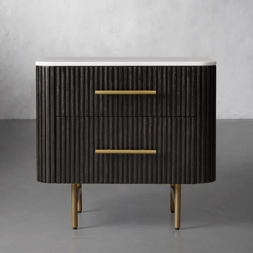 Arden Closed Nightstand in Oak