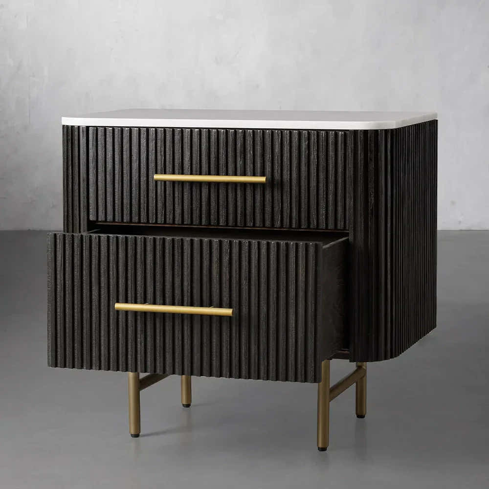 Arden Closed Nightstand in Oak