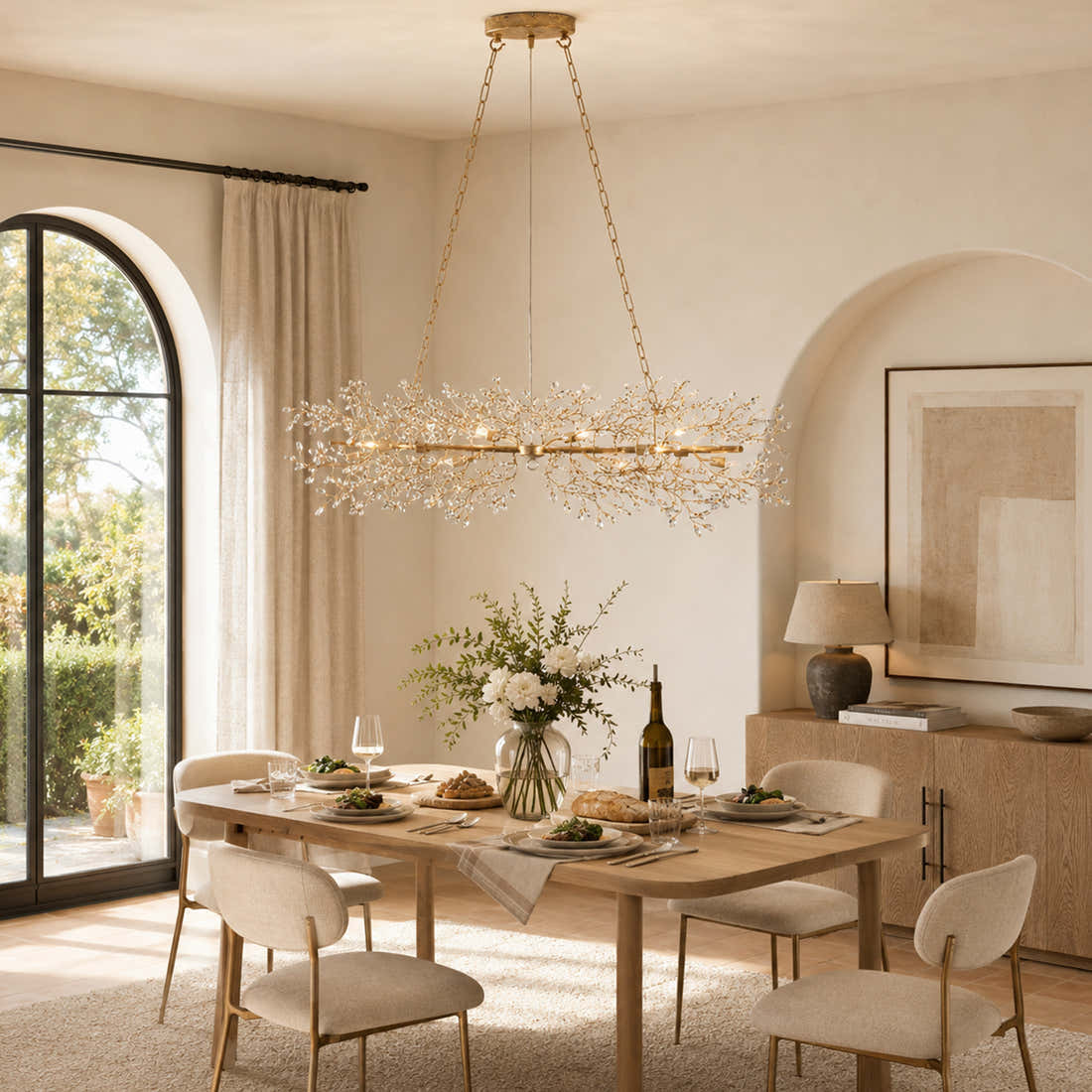 Fiore Linear Chandelier 43" 51" 68"