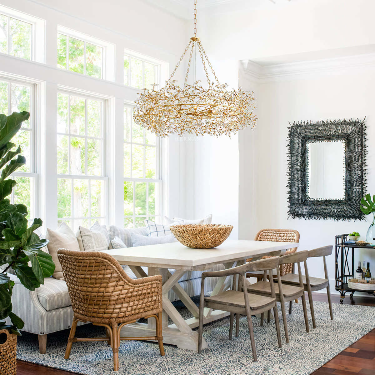 Fiore Crown Chandelier 39" 48" 60"