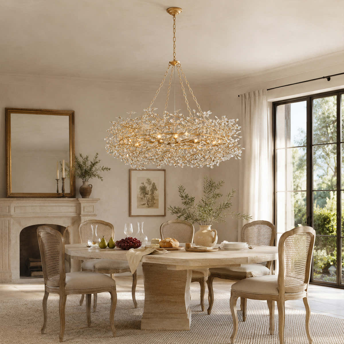 Fiore Crown Chandelier 39" 48" 60"