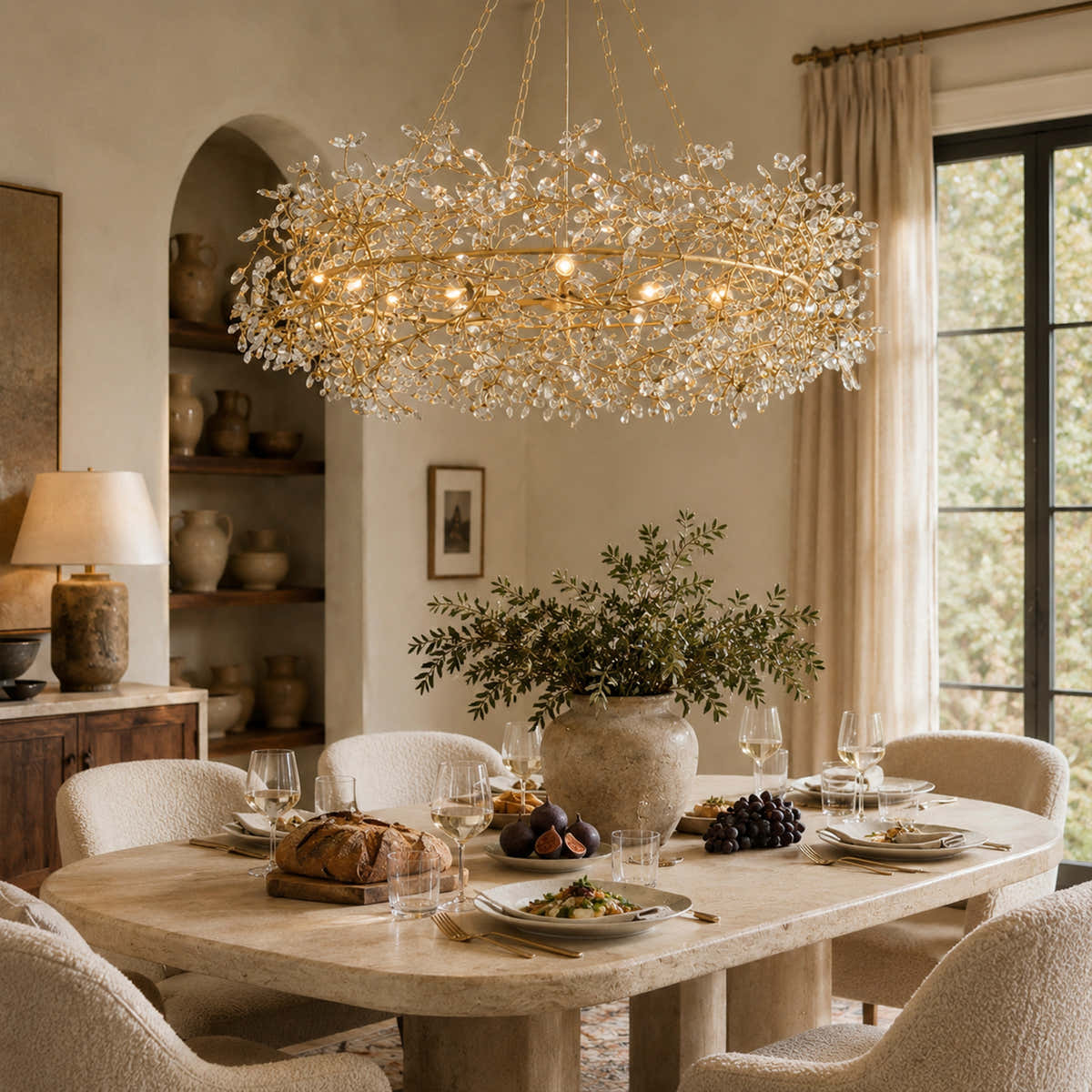 Fiore Crown Chandelier 39" 48" 60"