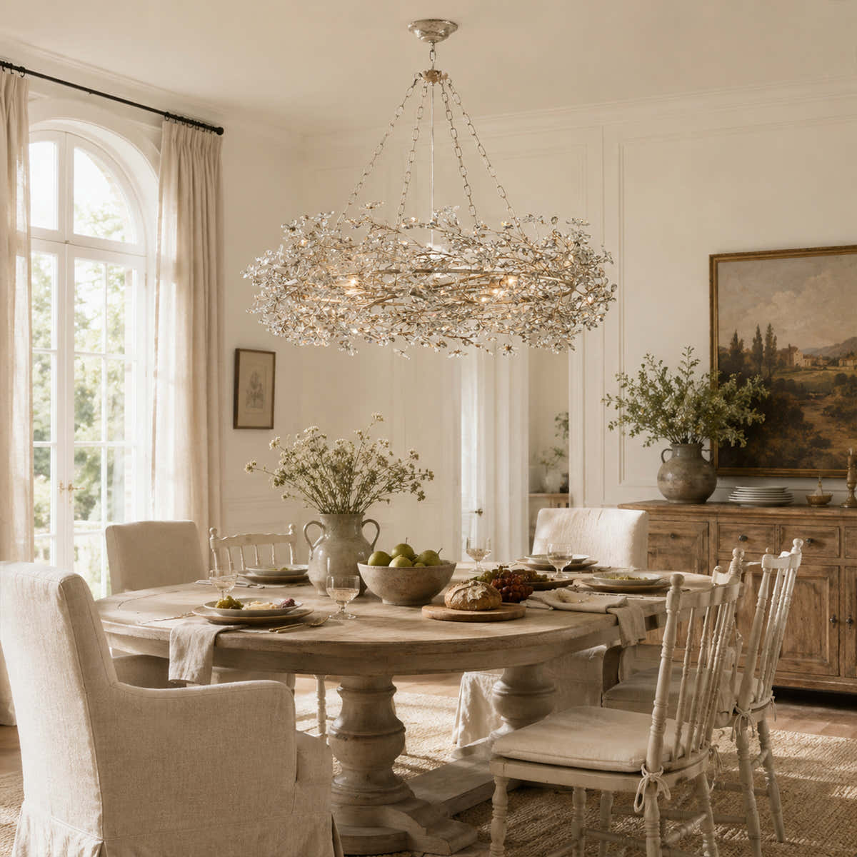 Fiore Crown Chandelier 39" 48" 60"