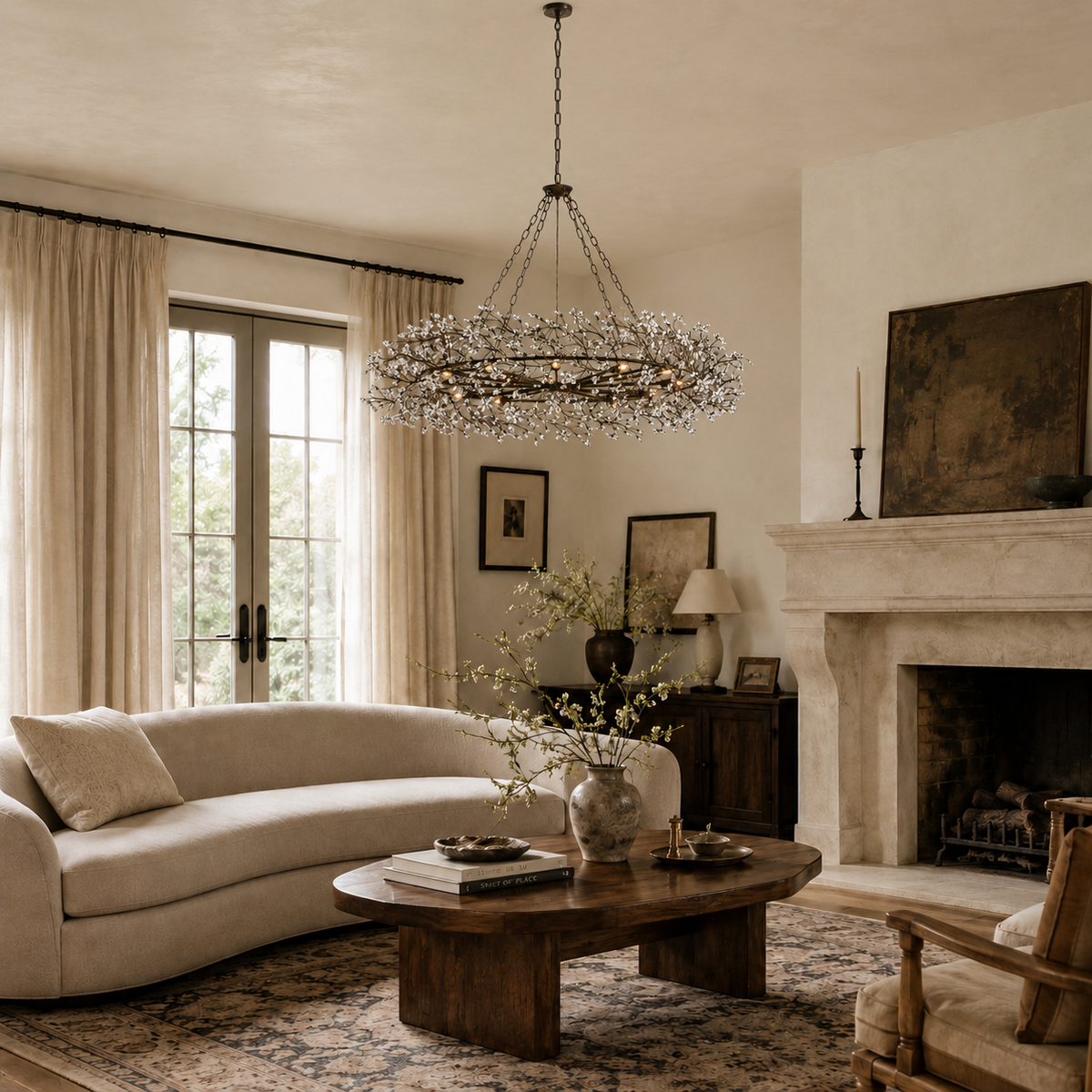 Fiore Crown Chandelier 39" 48" 60"