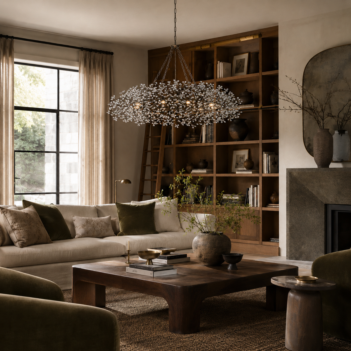 Fiore Crown Chandelier 39" 48" 60"
