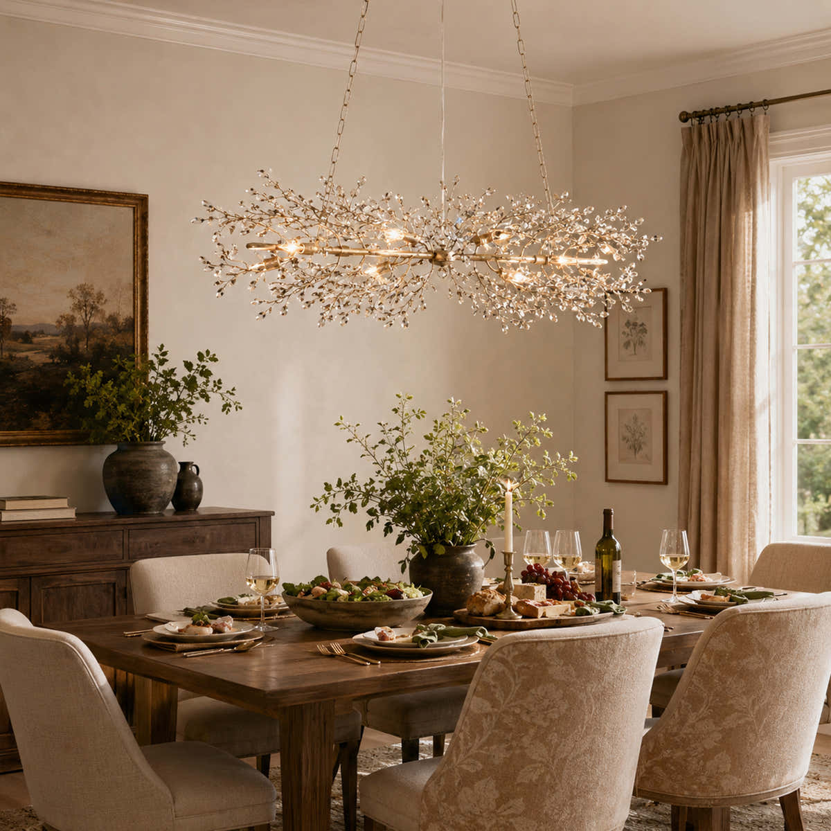 Fiore Linear Chandelier 43" 51" 68"