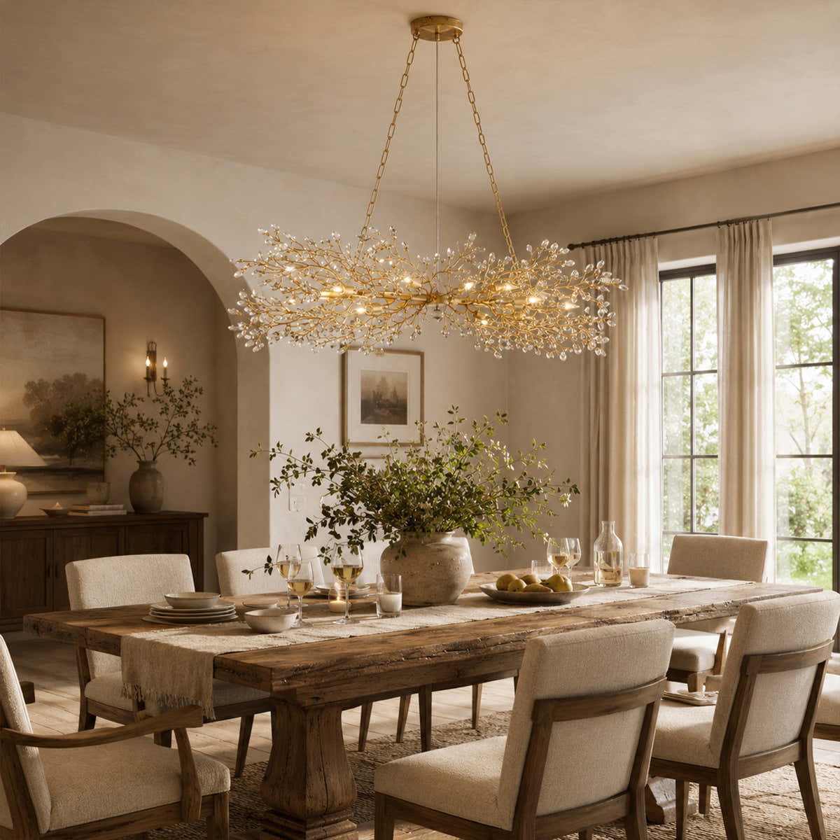 Fiore Linear Chandelier 43" 51" 68"