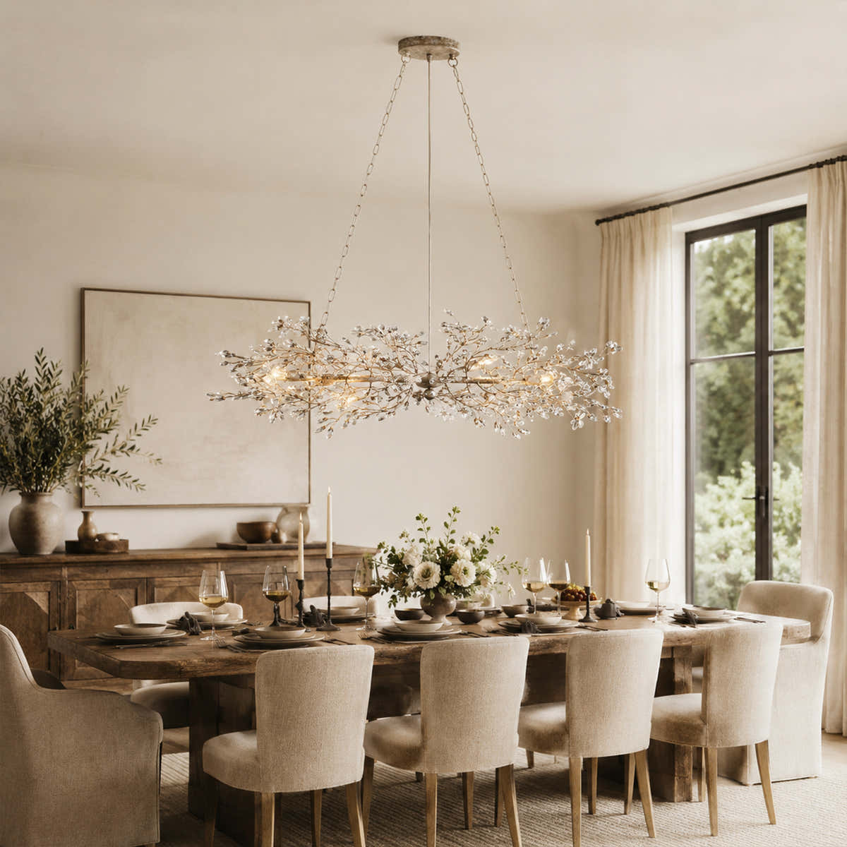 Fiore Linear Chandelier 43" 51" 68"