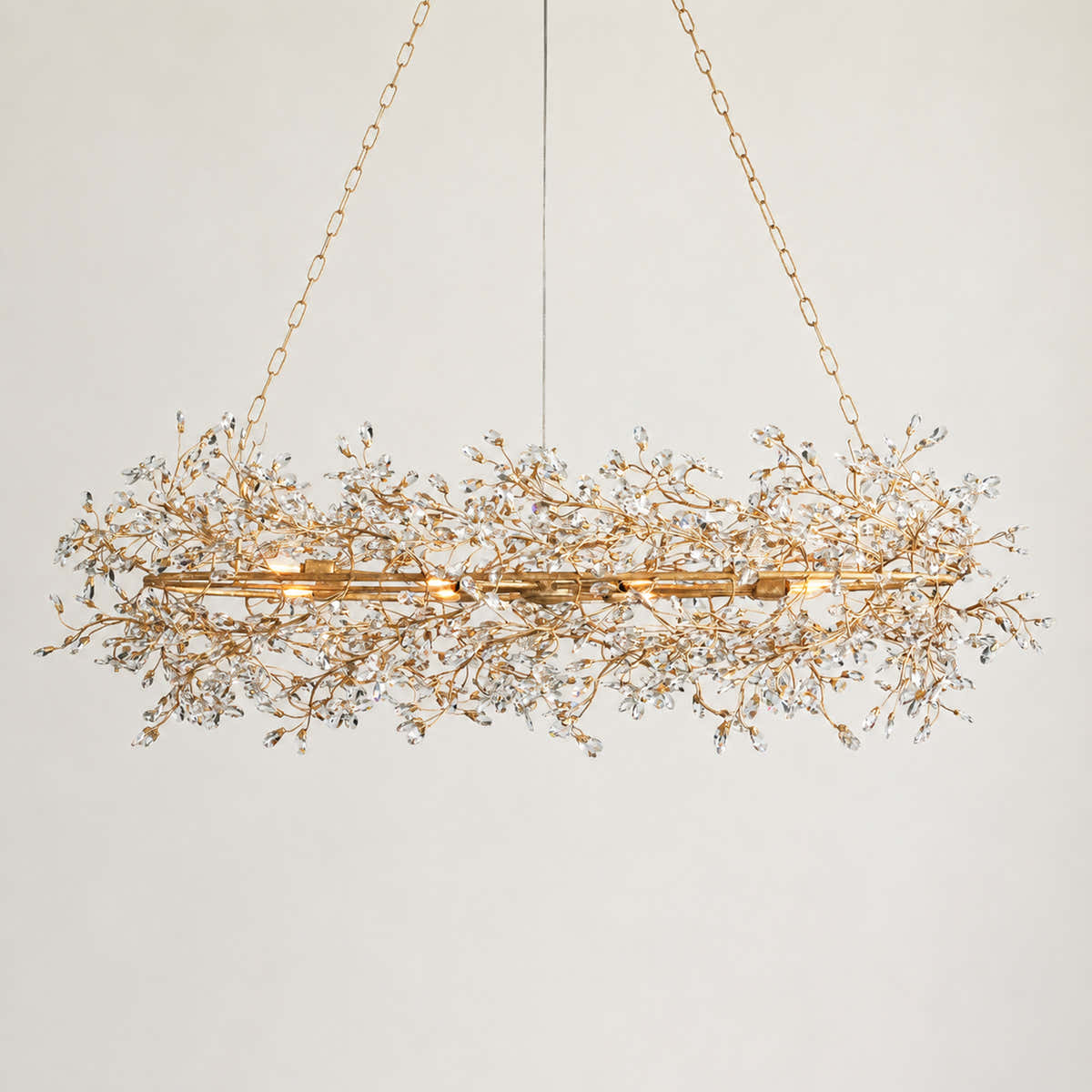 Fiore Oval Crystal Chandelier 52" 66"