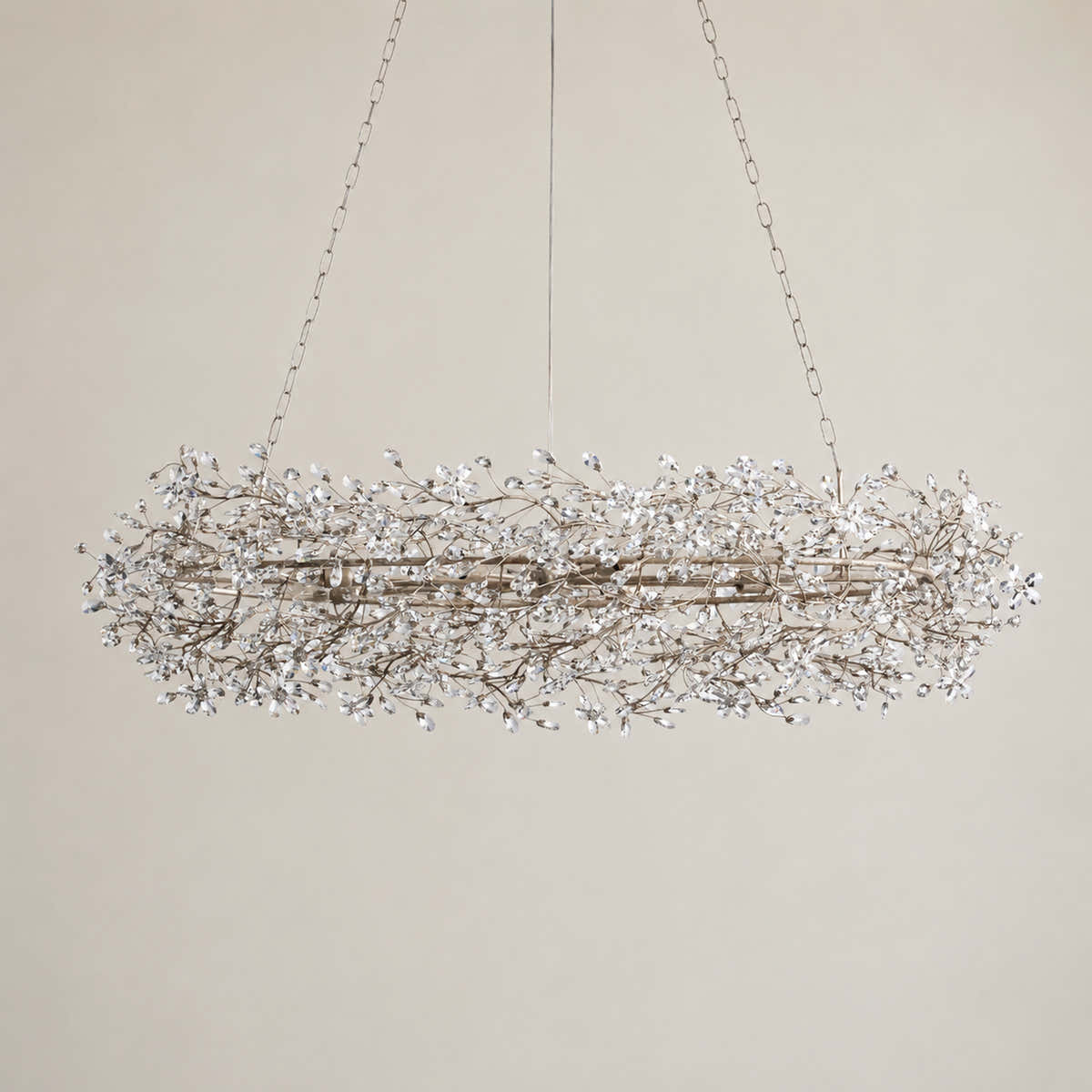 Fiore Oval Crystal Chandelier 52" 66"