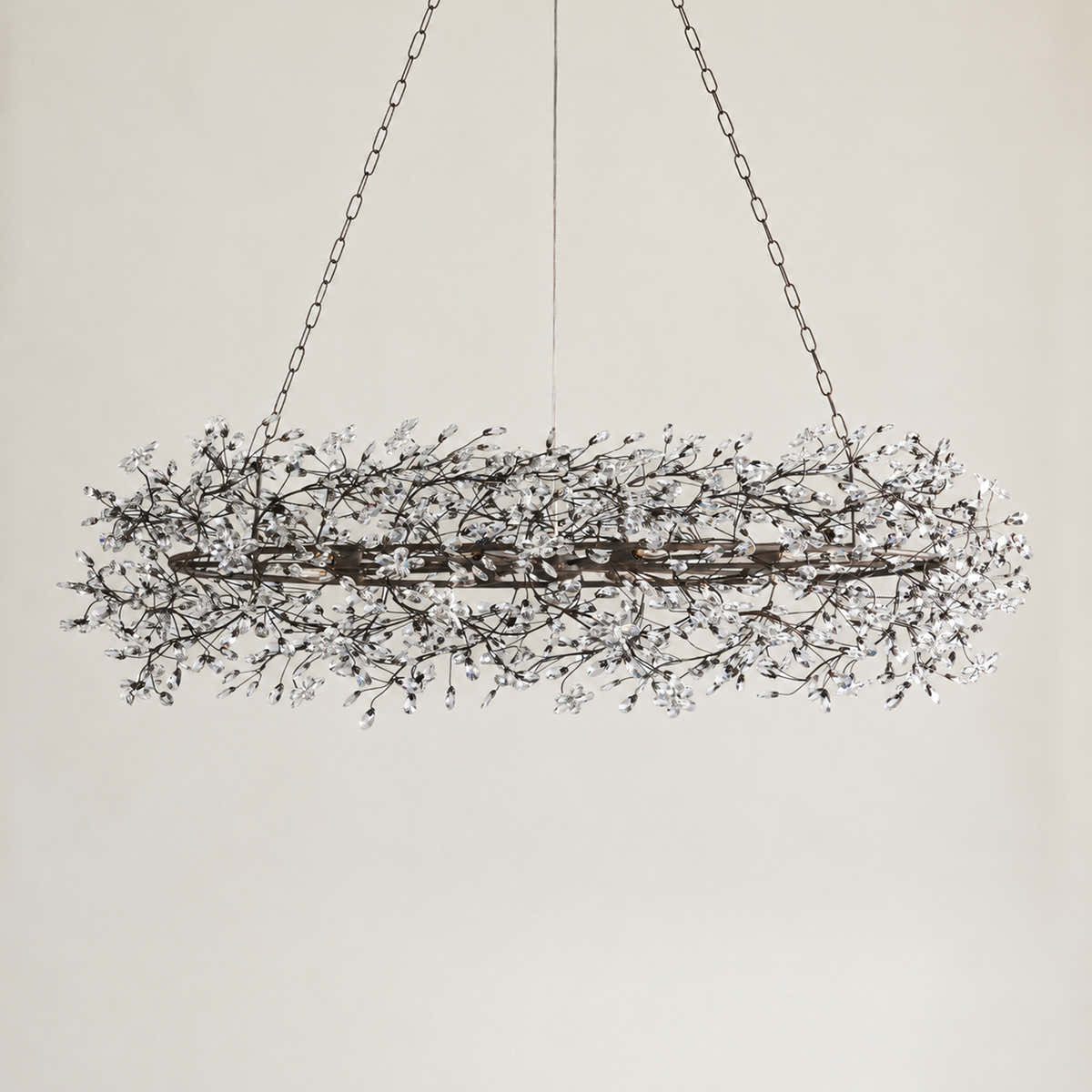 Fiore Oval Crystal Chandelier 52" 66"