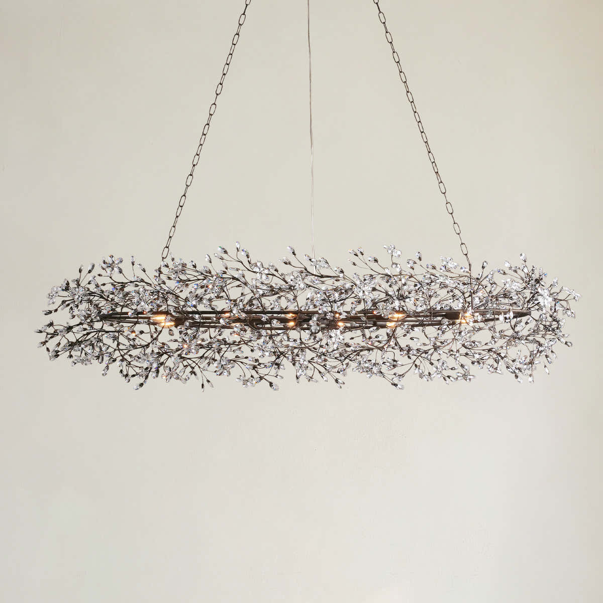 Fiore Oval Crystal Chandelier 52" 66"