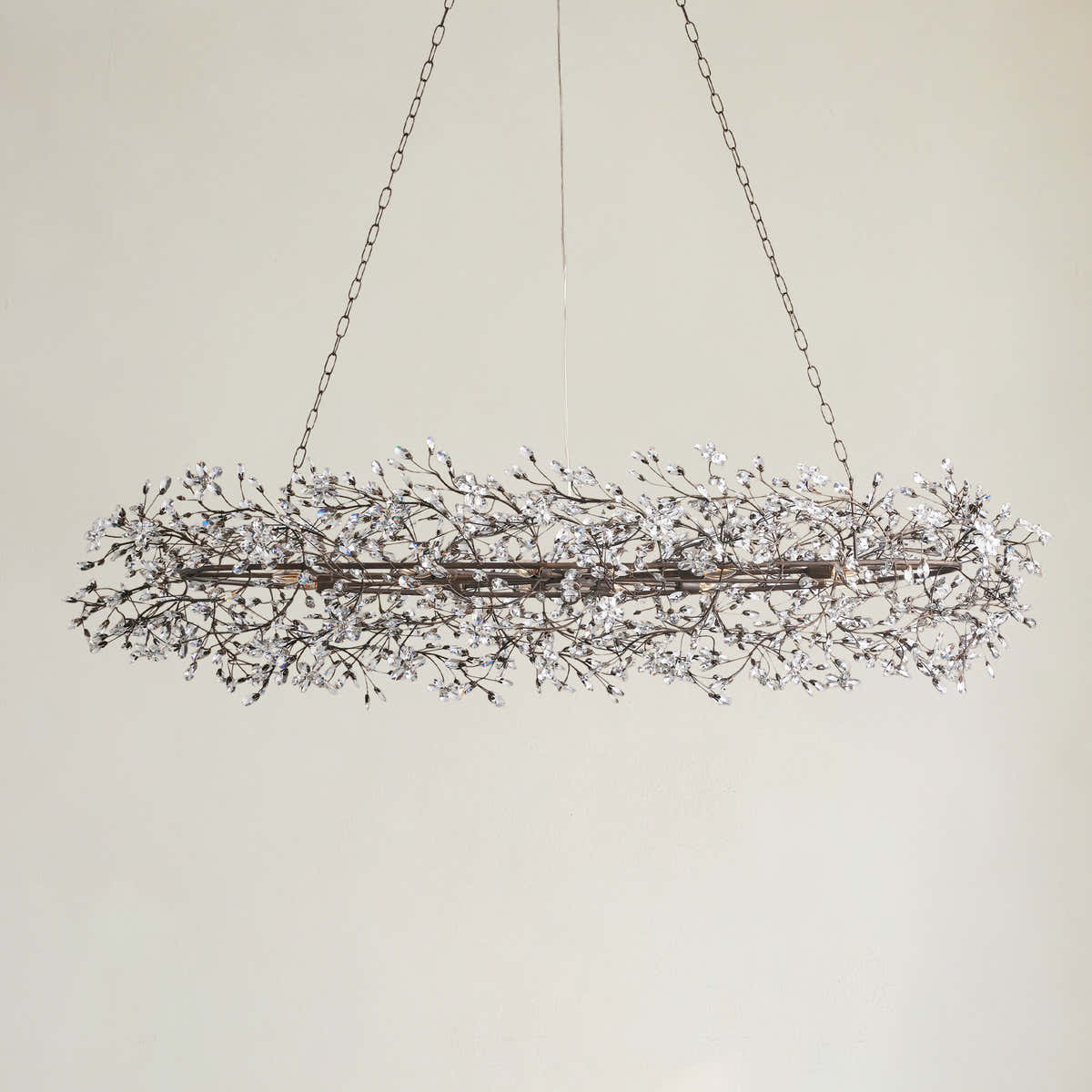 Fiore Oval Crystal Chandelier 52" 66"