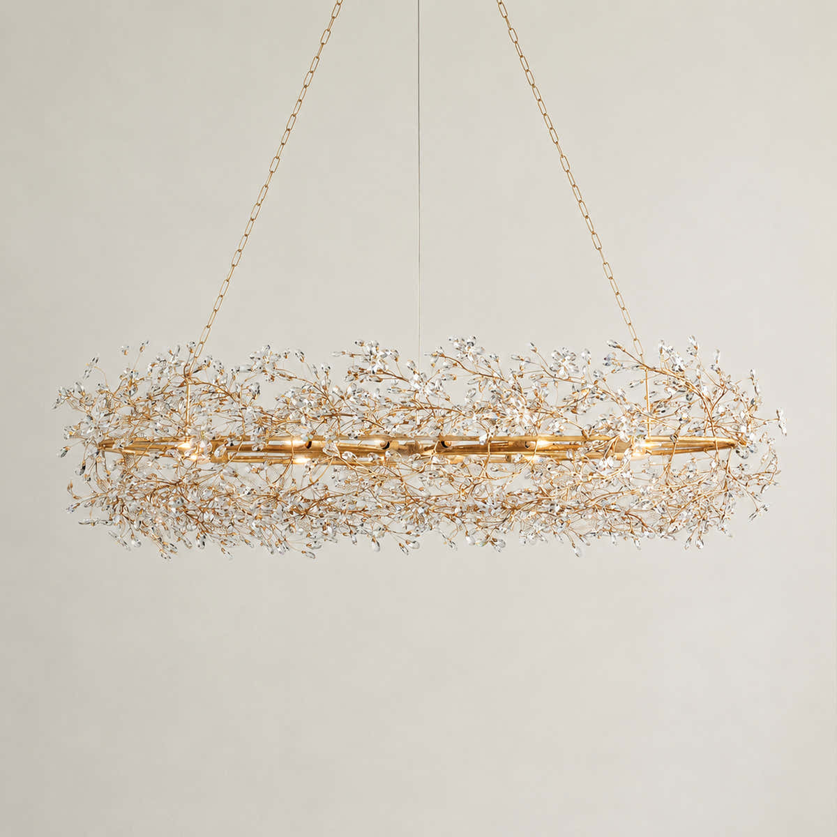 Fiore Oval Crystal Chandelier 52" 66"