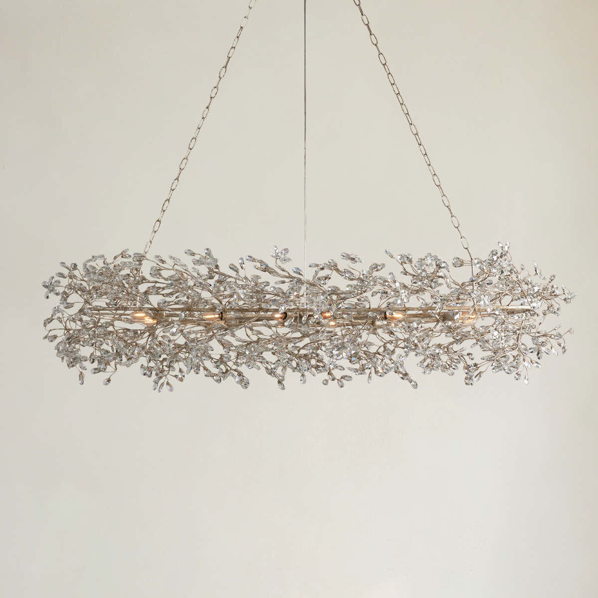 Fiore Oval Crystal Chandelier 52" 66"