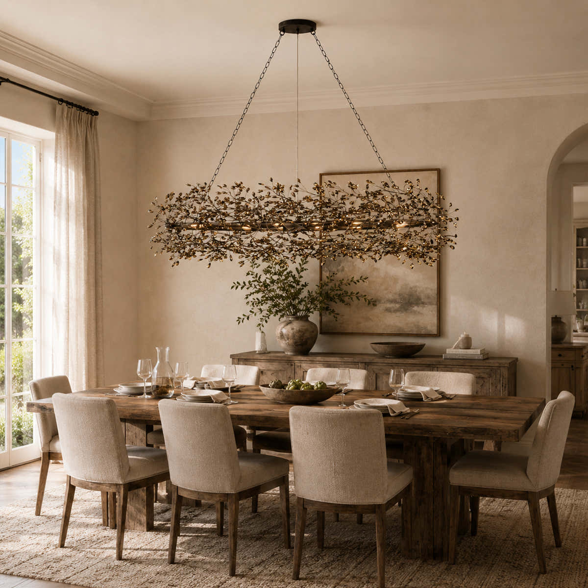 Fiore Oval Crystal Chandelier 52" 66"