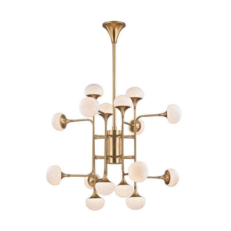 Astoria Modern Brass Chandelier - 4716-AGB-CE - Hudson Valley