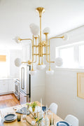 Astoria Modern Brass Chandelier - 4716-AGB-CE - Hudson Valley