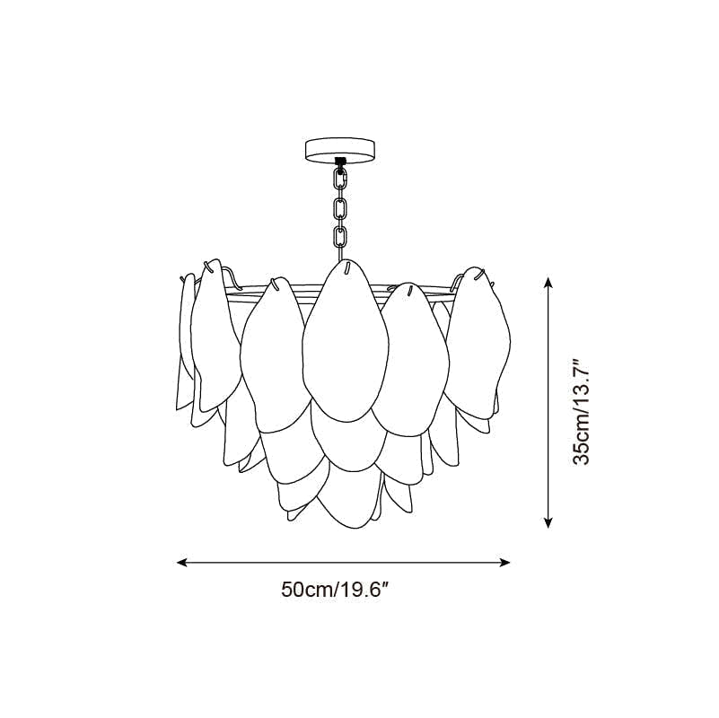 Caia Murano Glass Chandelier for Living Room