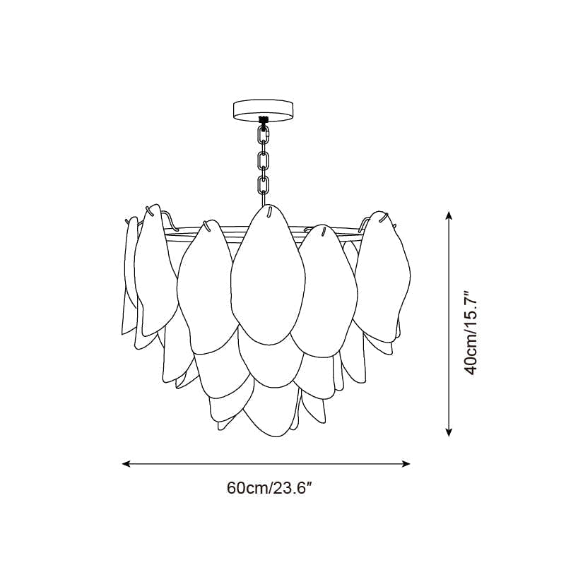 Caia Murano Glass Chandelier for Living Room