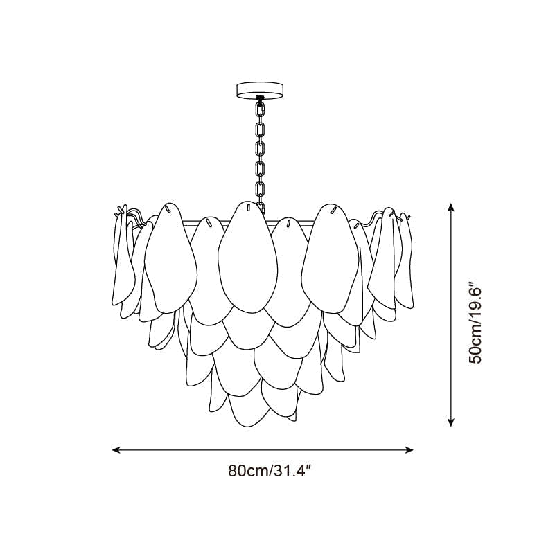 Caia Murano Glass Chandelier for Living Room