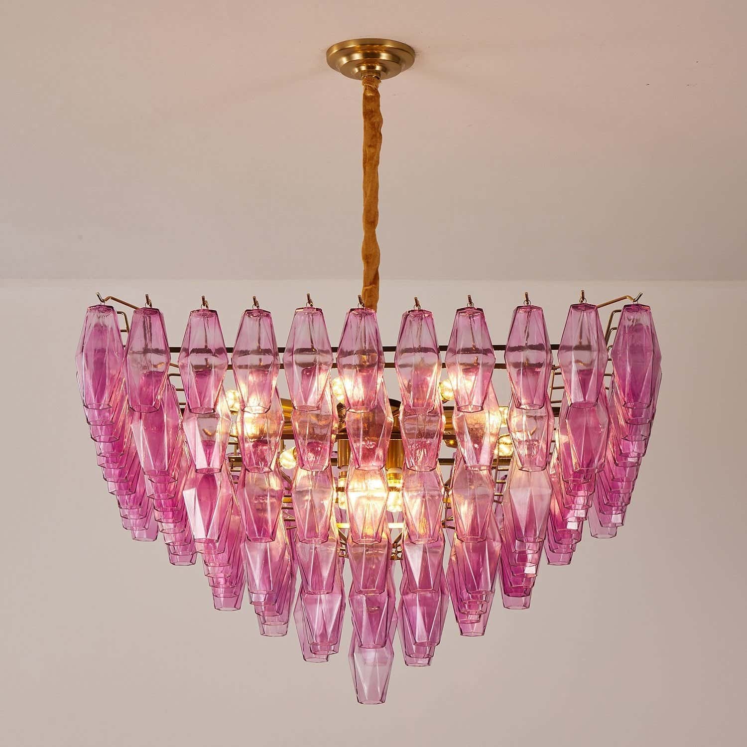 Fuchsia Prism Empire Chandelier