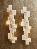 Pair Of Long Wall Sconces in Alabaster