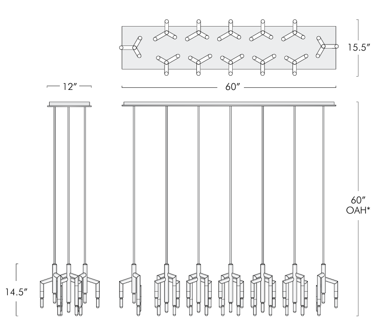 Rameau Linear Chandelier