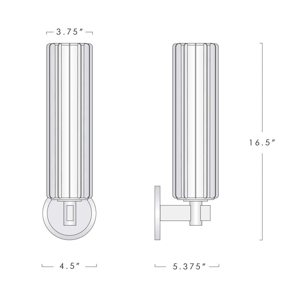 Georgia Brass Sconce 17"