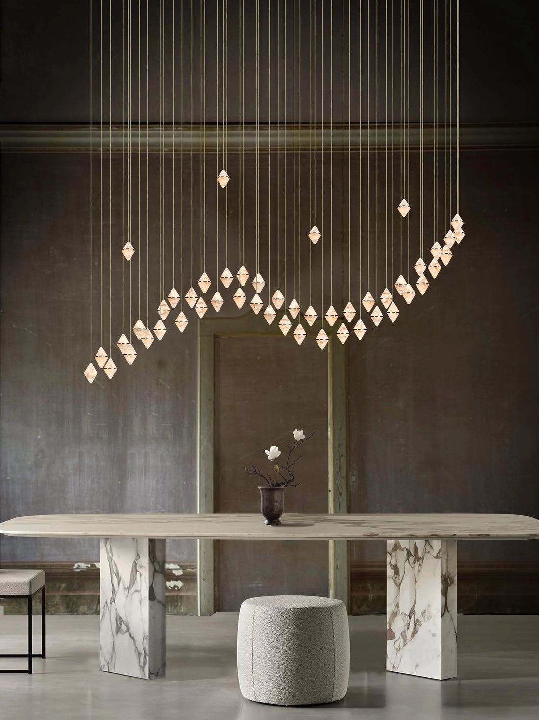 Gem Wave Alabaster Chandelier 48