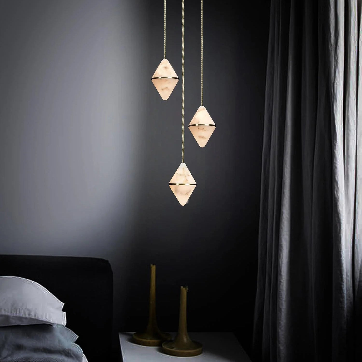 Gem Circular Cluster Alabaster Chandelier 3