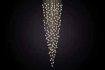 Gem Conical Cluster  Alabaster Chandelier 150 Lights