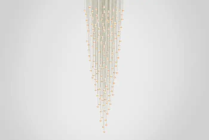 Gem Conical Cluster  Alabaster Chandelier 150 Lights