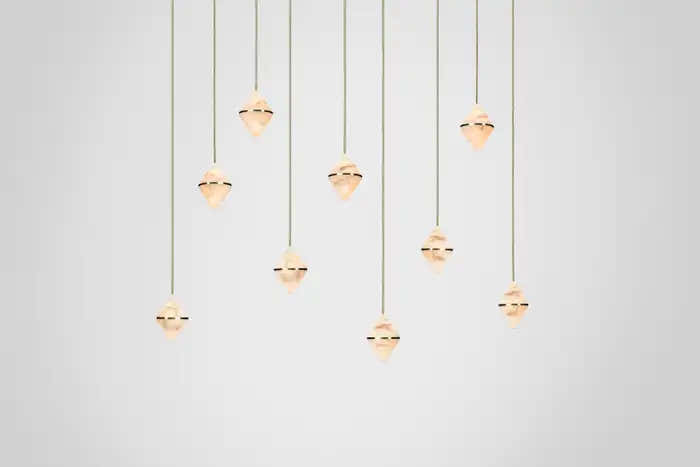 Gem Rectangular Alabaster Chandelier 9