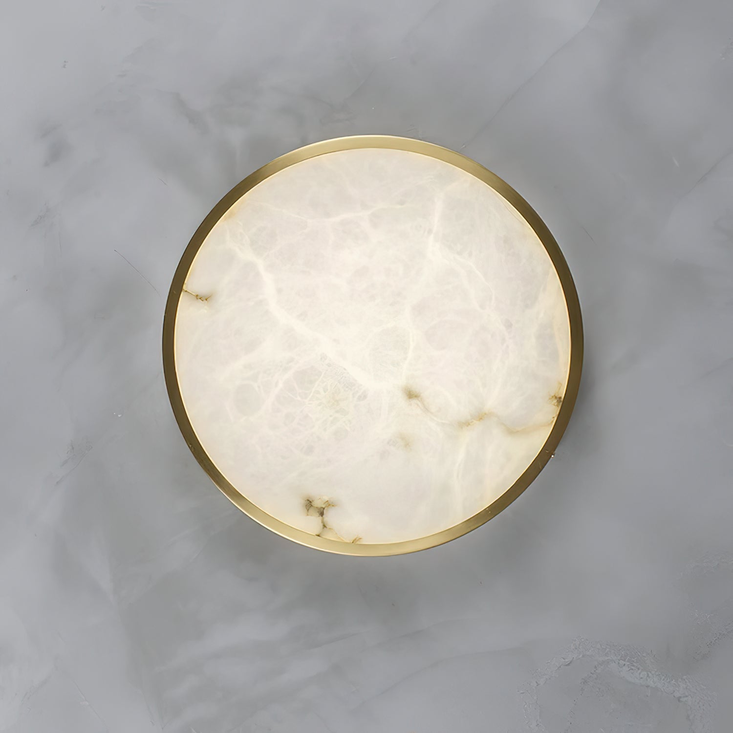 Geometric Alabaster Recessed Ceiling Light