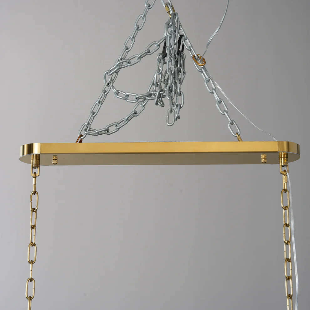 Amor Ghiaccio Glass Oval Chandelier 54"W/65"W
