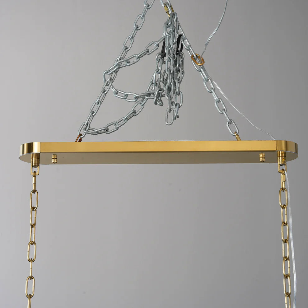 Amor Ghiaccio Glass Oval Chandelier 54"W/65"W