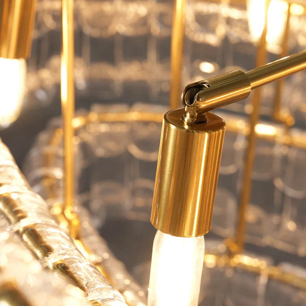 Amor Ghiaccio Glass Oval Chandelier 54"W/65"W