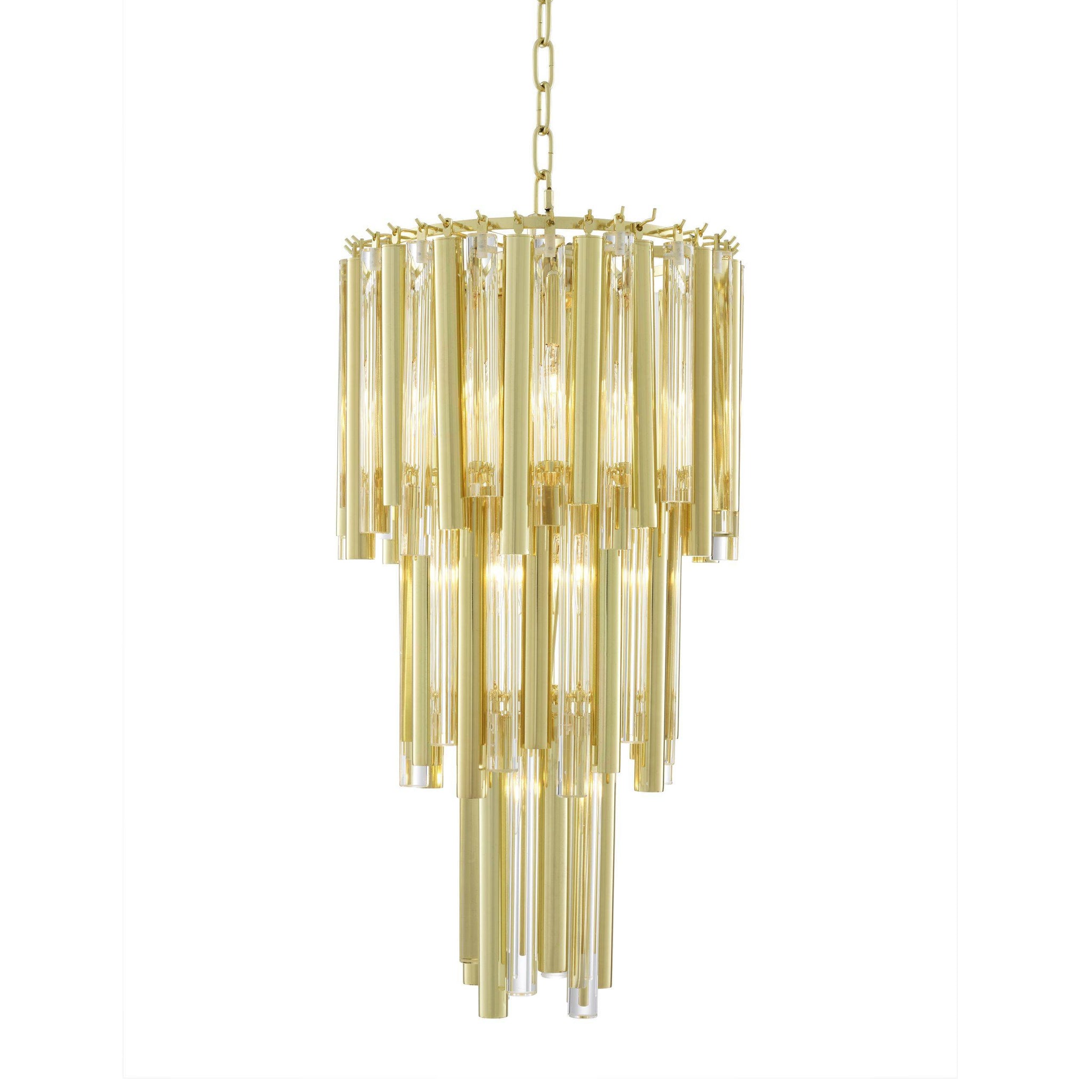 Gigi Modern Glass Chandelier [S/L] - [Gold/Nickel]