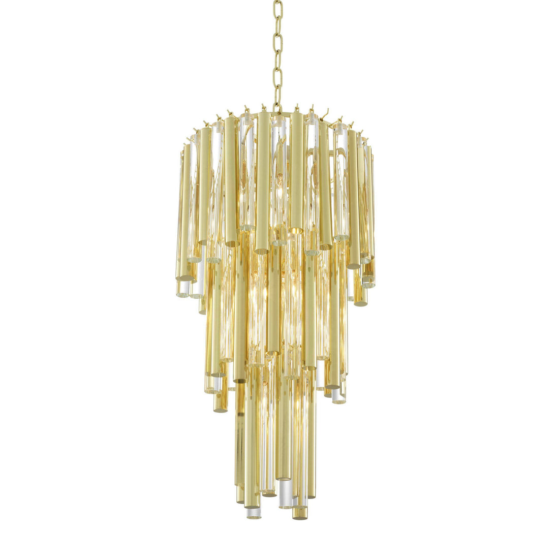 Gigi Modern Glass Chandelier [S/L] - [Gold/Nickel]