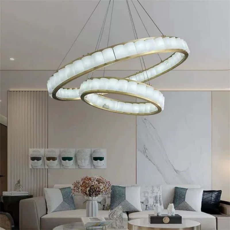 Alabaster Ring Chandelier