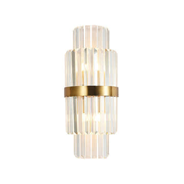 Gold Layered Crystal Wall Lamp