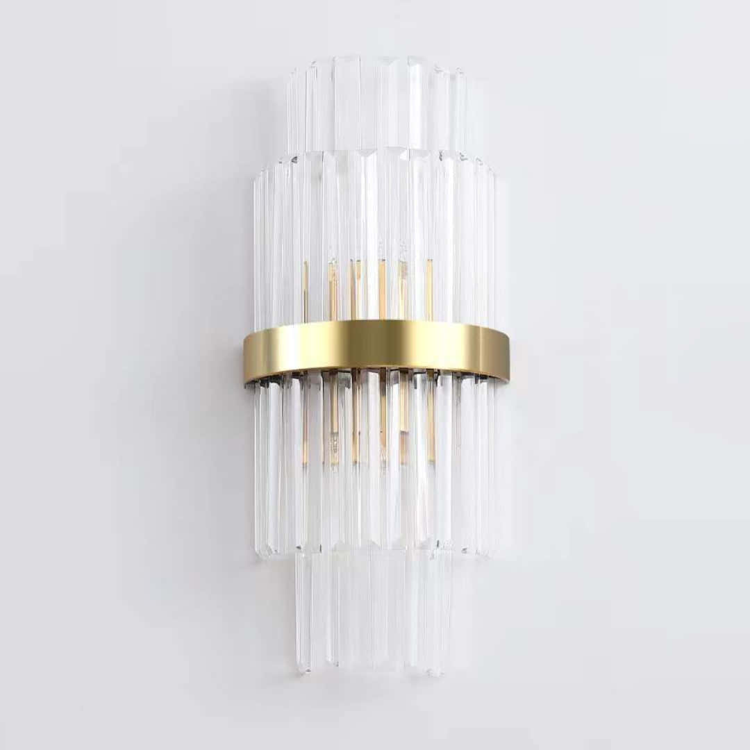 Gold Layered Crystal Wall Lamp
