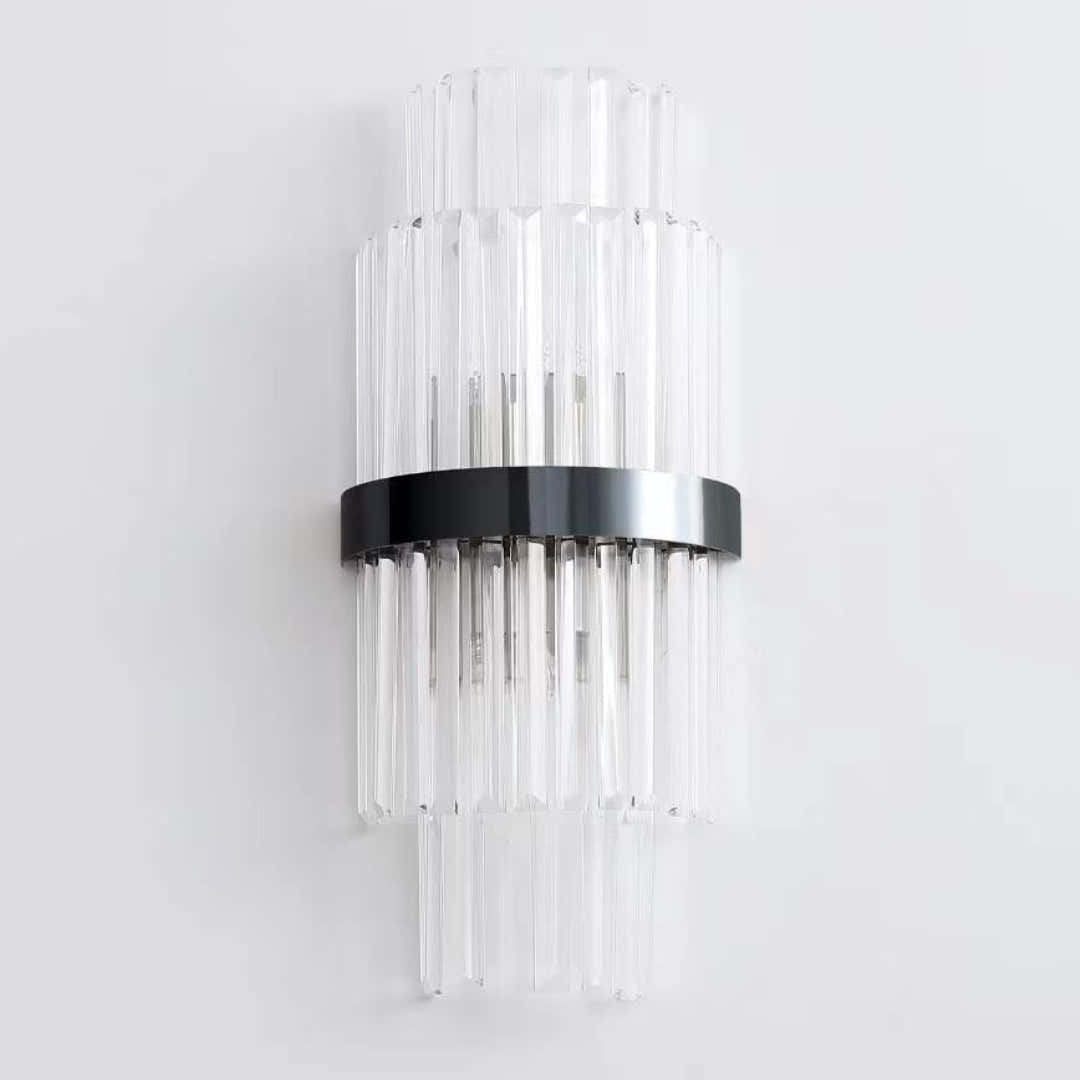 Gold Layered Crystal Wall Lamp