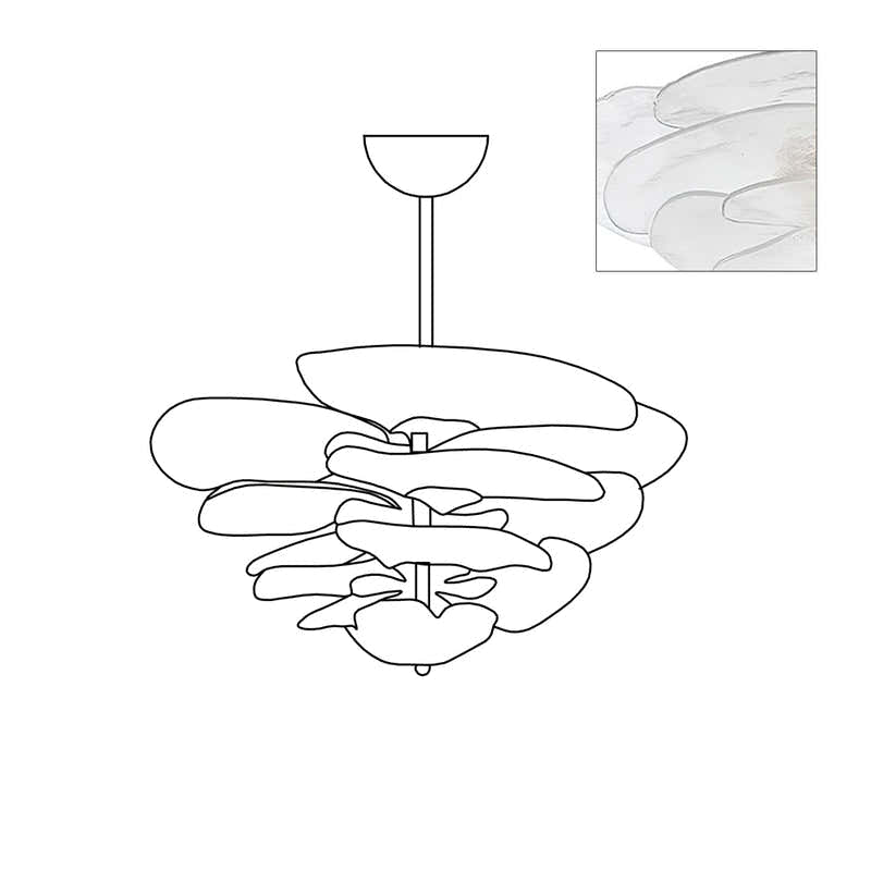 Petals Gold Murano Chandelier