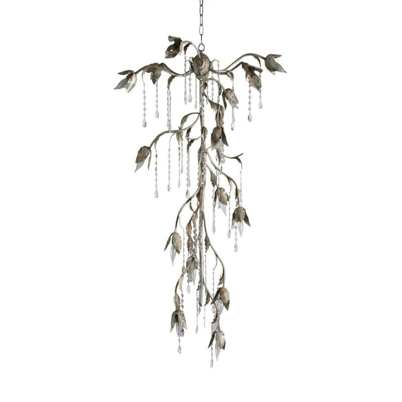 Gothic Viticci Cascade Chandelier 34"H -Silver