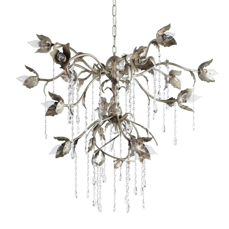 Gothic Viticci Round Chandelier 40"-Silver