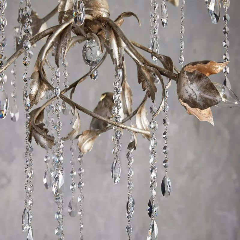 Gothic Viticci Round Chandelier 40"-Silver