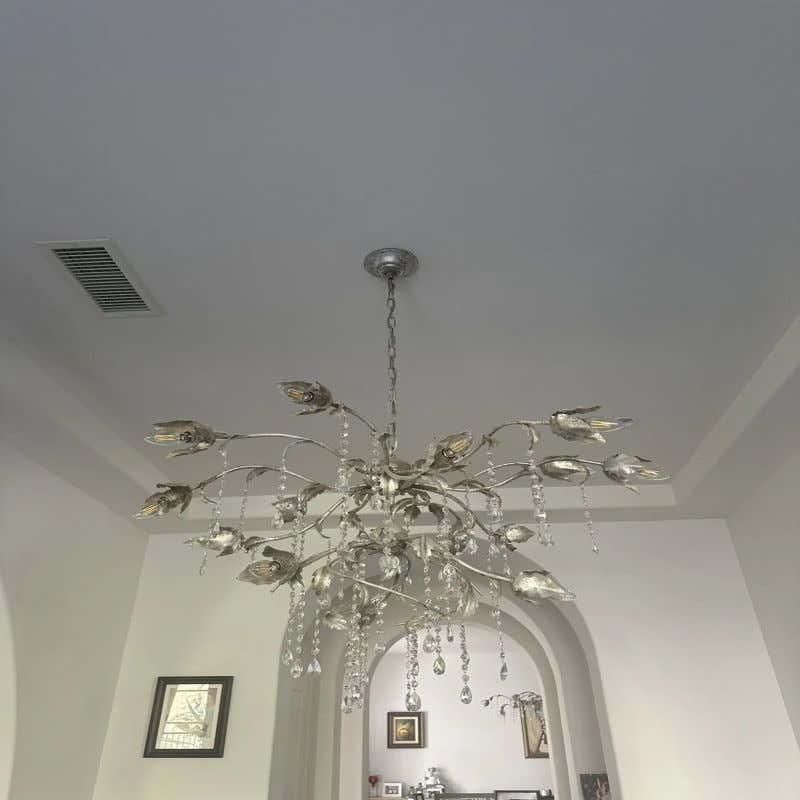 Gothic Viticci Round Chandelier 40"-Silver